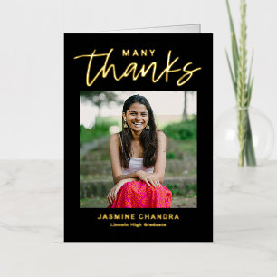 Notably Cool FOIL Graduation Thank You Card