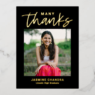 Notably Cool FOIL Thank You Postcard