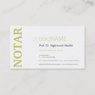 Notar Visitenkarte Business Card