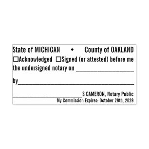 Notary Acknowledgment Stamp