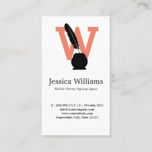 Notary Agent Custom Logo Public Elegant  Business Card