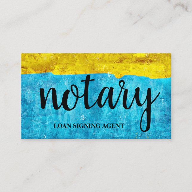 Notary Agent Pen Logo Freelance Calligraphy Writer Business Card (Front)