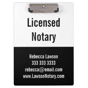 Notary Black White Promo Pro clipboard
