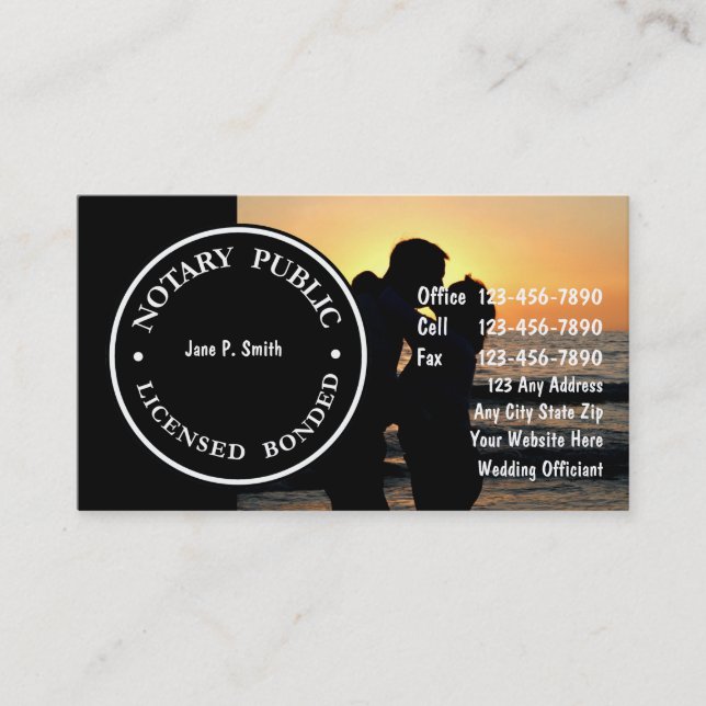 Notary Business Cards (Front)
