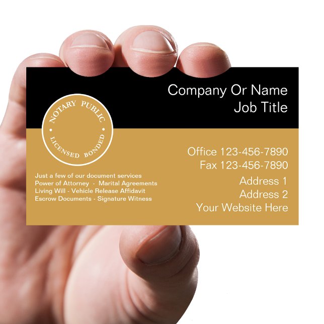 Notary Business Cards (Creator Uploaded)