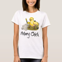 Notary Chick Yellow Feather Quill and Documents