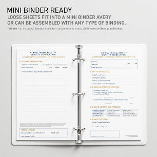 Notary Correctional Identity Verification Sheet Stationery