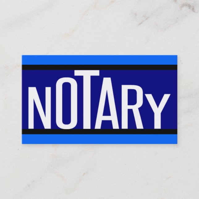Notary Fun Lettering Business Card (Front)