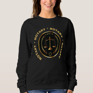 Notary Legal Scales Notarise Stamp Seal Emboss Sweatshirt