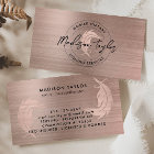 Notary Loan Agent Rose Gold Brushed Metal Quill