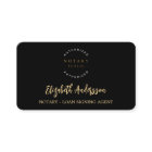 Notary loan signing agent black gold photo QR logo