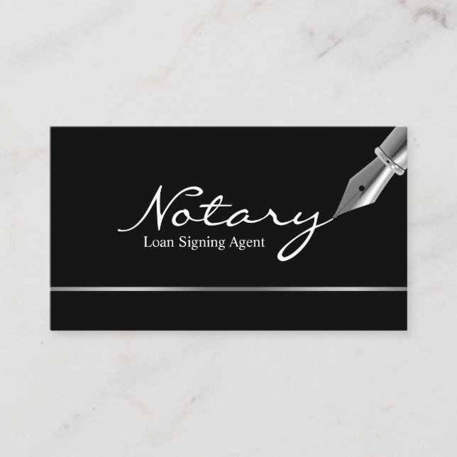 Notary Loan Signing Agent Business Card (Front)