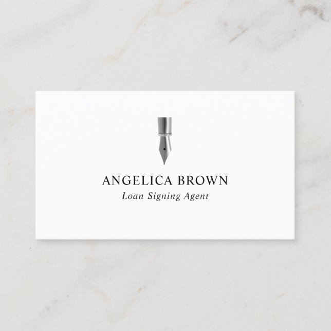 Notary Loan Signing Agent Business Card (Front)