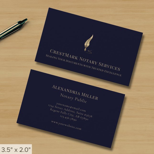 Notary Loan Signing Agent Business Card (Creator Uploaded)