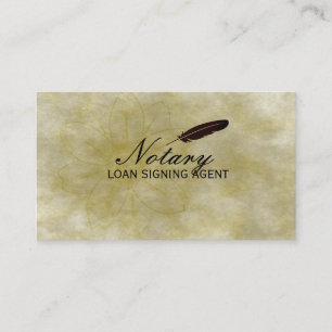 Notary Loan Signing Agent Gold Flower Business Car Business Card