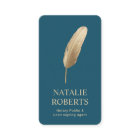 Notary Loan Signing Agent Gold Quill Pen Teal