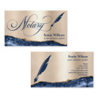 Notary Loan Signing Agent Modern Navy Blue Agate