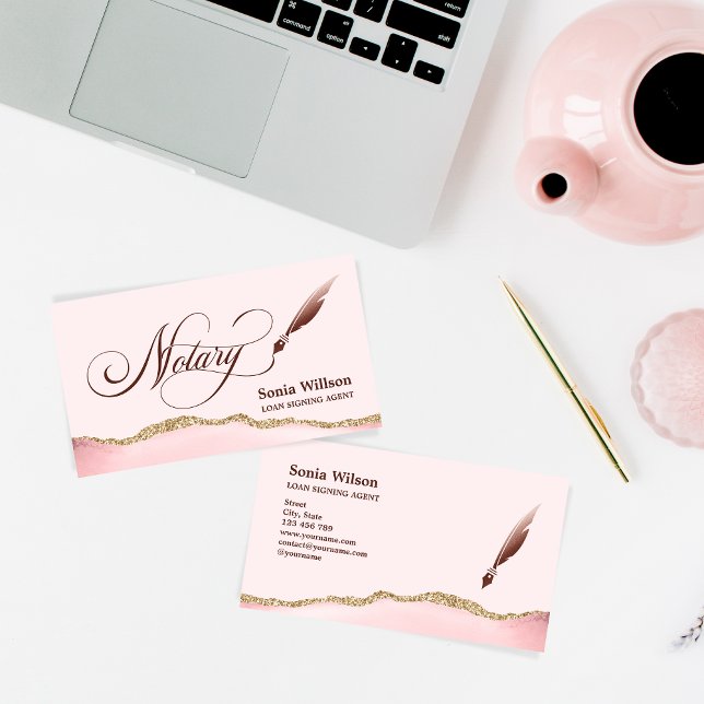 Notary Loan Signing Agent Modern QR code Business  Business Card (Creator Uploaded)