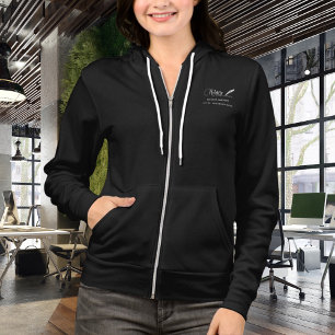 Notary loan signing agent pen black white hoodie