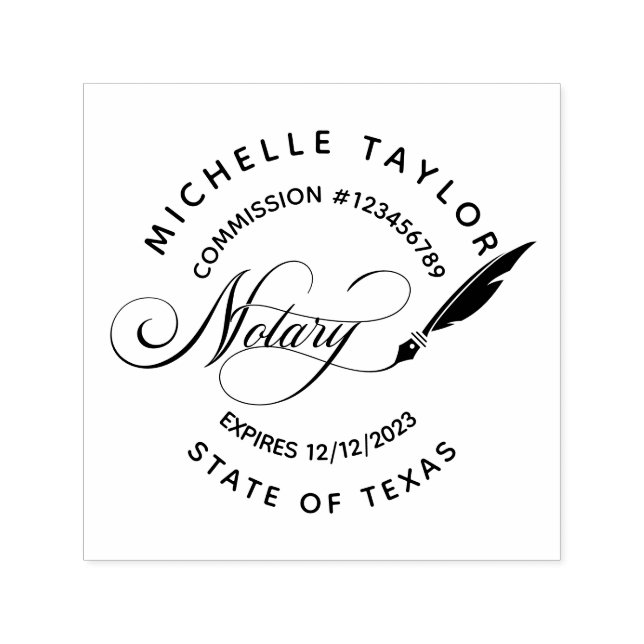 Notary Loan Signing Agent Professional Modern Rubb Self-inking Stamp (Design)