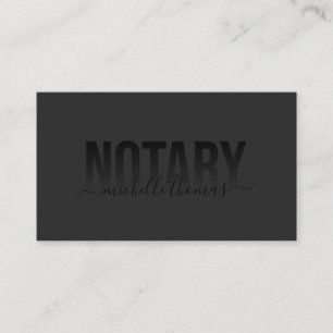 Notary Loan Signing Agent Professional Simple Business Card