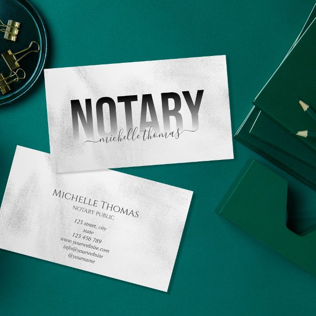 Notary Loan Signing Agent Professional Simple Business Card (Creator Uploaded)