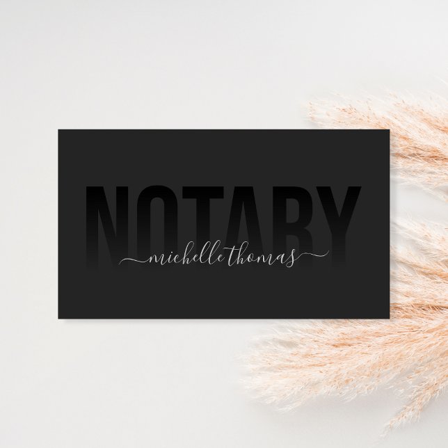 Notary Loan Signing Agent Professional Simple Business Card (Creator Uploaded)