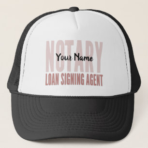 Notary Loan Signing Agent Red Font Customised Trucker Hat