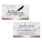 Notary Loan Signing Agent Rose Gold Border Marble