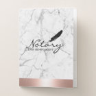 Notary Loan Signing Agent Rose Gold Border Marble