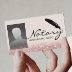 Notary Loan Signing Agent Rose Gold Glitter Photo