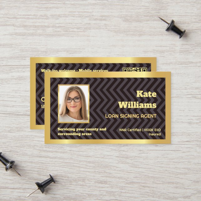 🏛️ Notary Loan Signing Custom QR Calling Card (Front/Back In Situ)