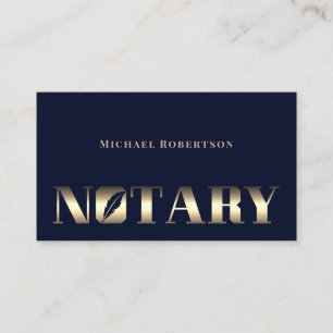 Notary minimalist elegant  business card