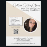 Notary Mobile Services Photo QR FLYER E<br><div class="desc">Modern Flyers for Notary Public Services</div>