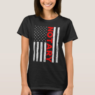 Notary Patriotic American Flag Notary Public T-Shirt
