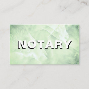 *~* NOTARY PHOTO Green MARBLE Signing Agent Business Card