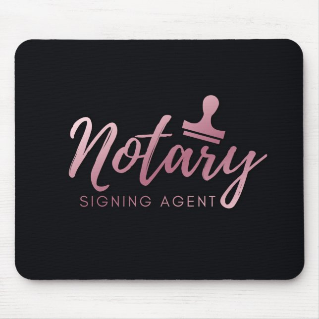 Notary Pink Mouse Pad (Front)