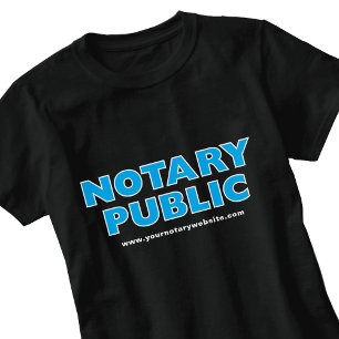 Notary Public Blue Black Personalised T-Shirt