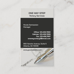 Notary Public Business Card