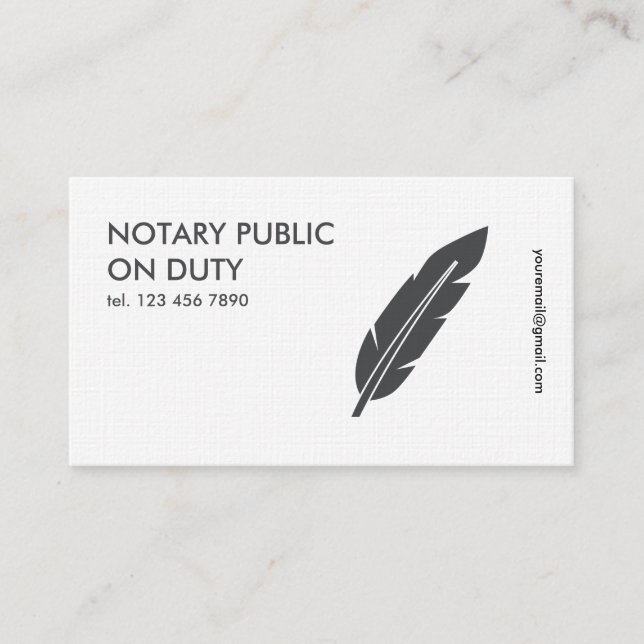 Notary Public Business Card (Front)