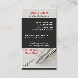 Notary Public Business Card