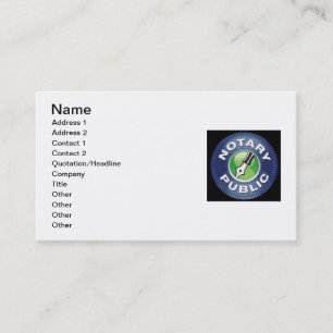 Notary Public Business Cards
