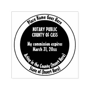 Notary Public commission expiry date state county Self-inking Stamp