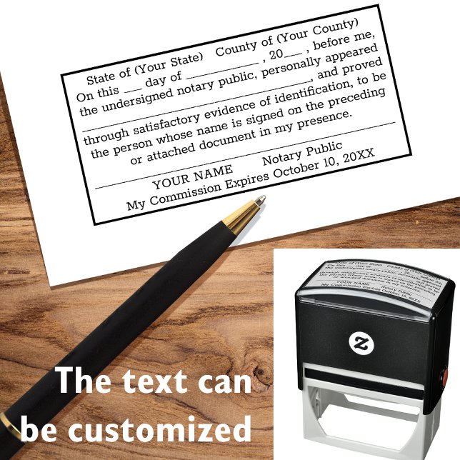 Notary Public Custom Acknowledgement Self-inking Stamp (Creator Uploaded)