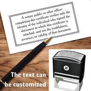 Notary Public Disclaimer Custom Information Self-inking Stamp