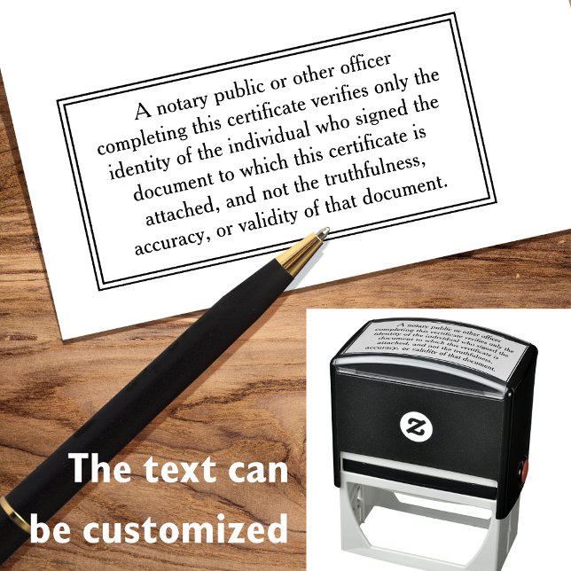 Notary Public Disclaimer Custom Information Self-inking Stamp (Creator Uploaded)