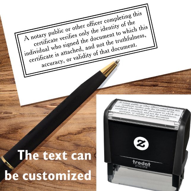 Notary Public Disclaimer Custom Information Self-inking Stamp (Creator Uploaded)
