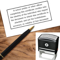 Notary Public Disclaimer Text Information