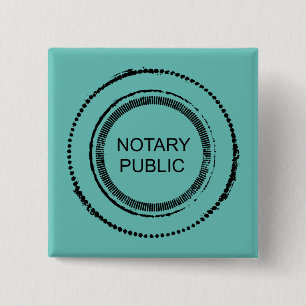 Notary Public Distressed Round Seal 15 Cm Square Badge