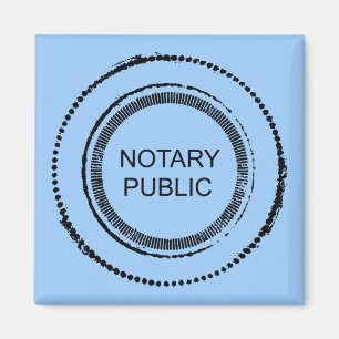 Notary Public Distressed Round Seal Magnet